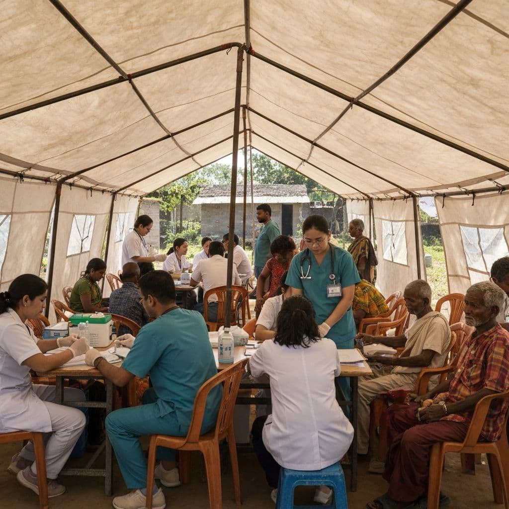 Healthcare Camp in Rural Area